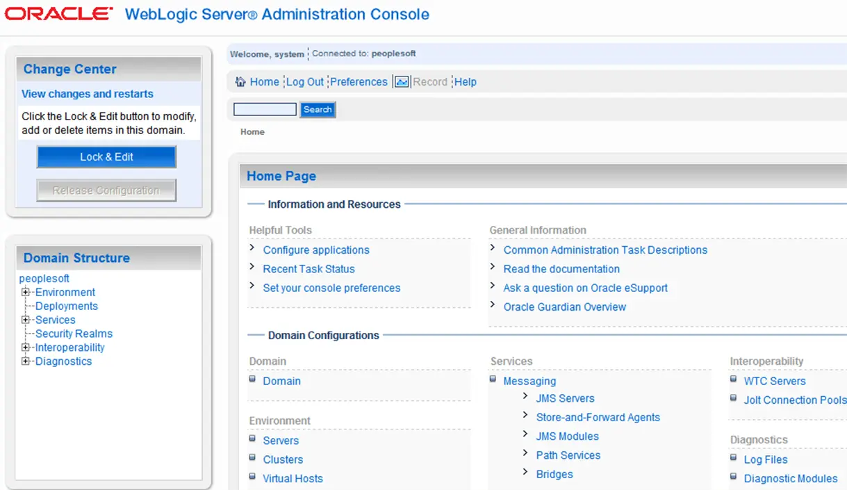WebLogic Admin Console