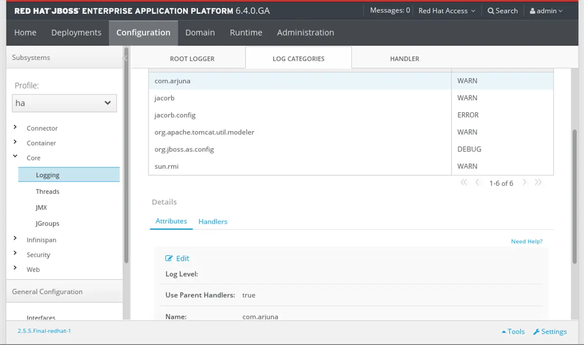 JBoss Admin Console
